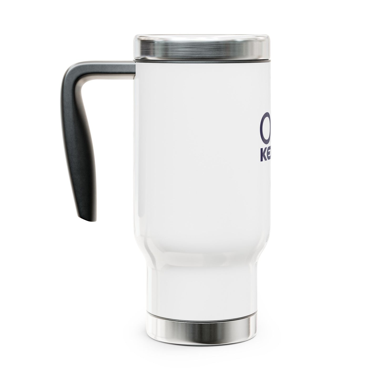 Stainless Steel Travel Mug with Handle, 14oz - One Keltec