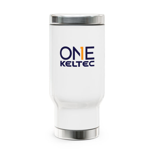 Stainless Steel Travel Mug with Handle, 14oz - One Keltec